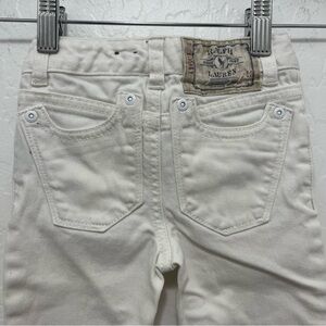 90s Ralph Lauren Girls Skinny White Jeans 2T